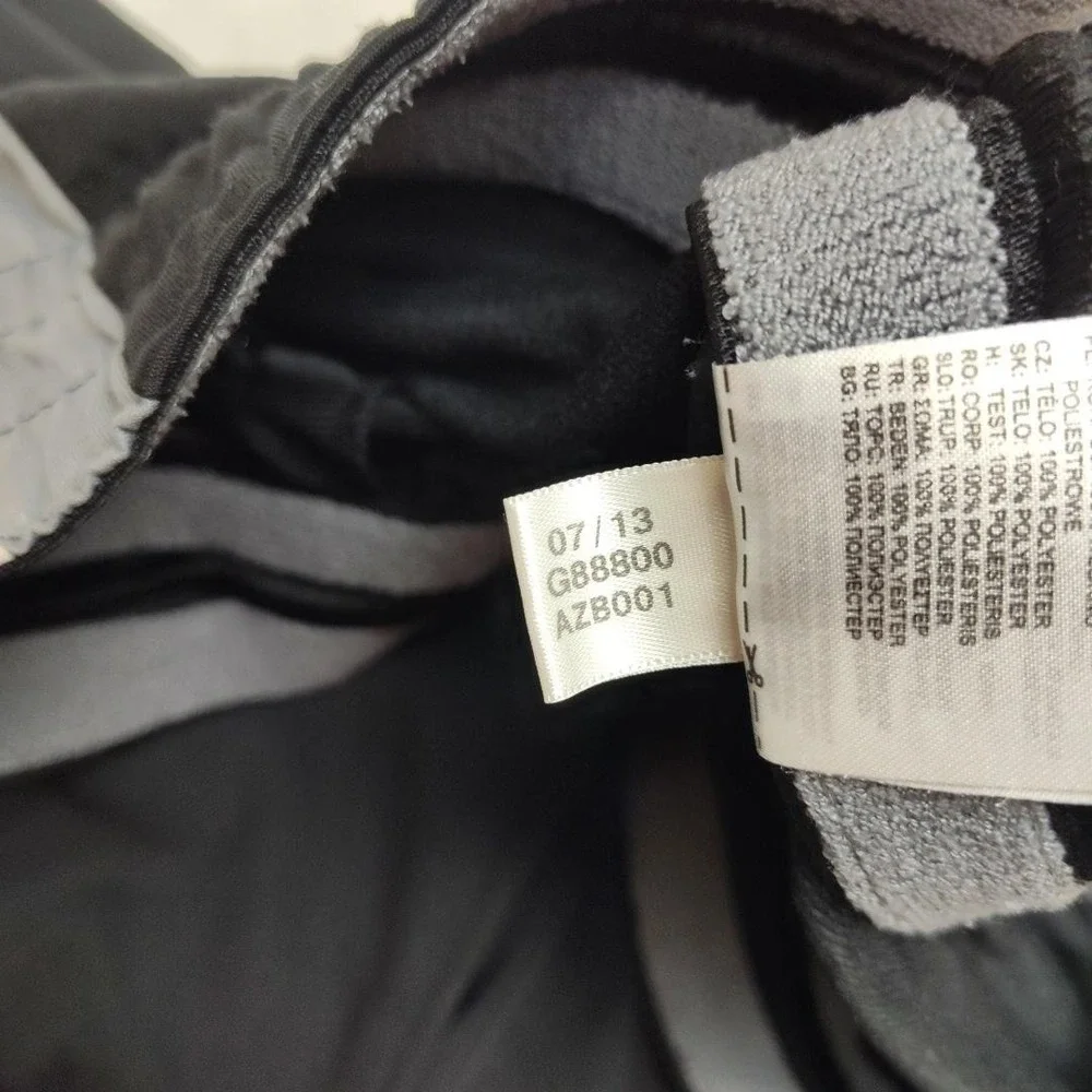 Adidas‎ Track Pants Mens L Black Side Stripe Lined Drawstring Tapered Basketball